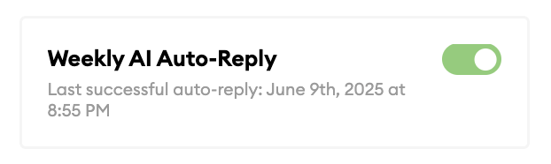 Weekly AI Auto-Reply