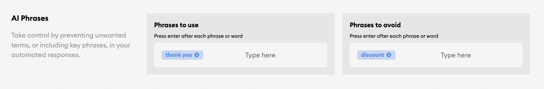 Phrases to Use or Avoid
